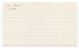 Johnny Bucha Signed 3x5 Index Card Baseball Autographed Signature 