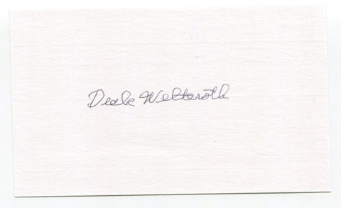 Dick Welteroth Signed 3x5 Index Card Autograph Baseball 1948 Washington Senators