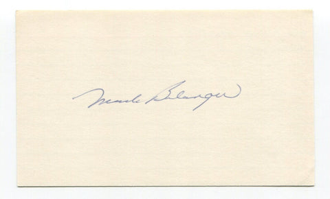 Mark Belanger Signed 3x5 Index Card Autographed MLB Baseball Baltimore Orioles