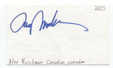 Alex Nussbaum Signed 3x5 Index Card Autographed Signature Comedian Actor Comic
