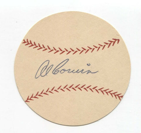 Al Corvin Signed Paper Baseball Autograph Signature New York Giants