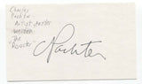 Charles Pachter Signed 3x5 Index Card Autographed Signature Artist Painter