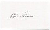 Bill Renna Signed 3x5 Index Card Autographed MLB Baseball New York Yankees