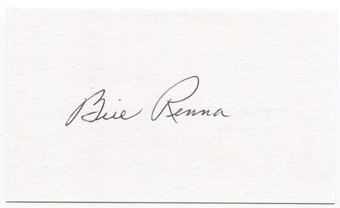 Bill Renna Signed 3x5 Index Card Autographed MLB Baseball New York Yankees