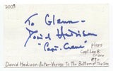 David Hedison Signed 3x5 Index Card Autographed Signature Actor James Bond