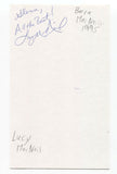 The Barra MacNeils - Lucy MacNeil Signed 3x5 Index Card Autographed Signature