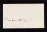 Walker Cooper Signed 3x5 Index Card Signature Autographed Baseball Player