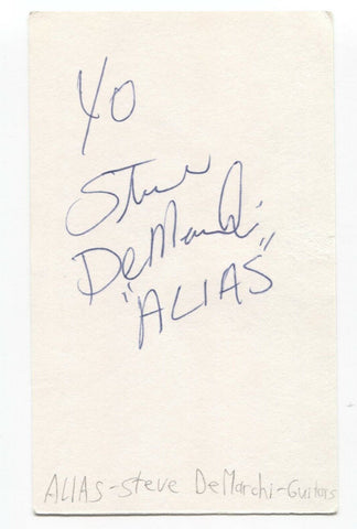 Steve DeMarchi Signed 3x5 Index Card Autographed Alias - Cranberries - Sheriff