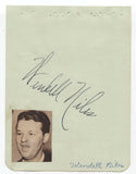 Wendell Niles Signed Album Page Vintage Autographed Signature Announcer