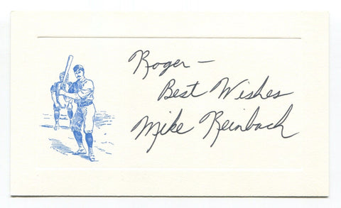 Mike Reinbach Signed Card Autograph MLB Baseball Roger Harris Collection