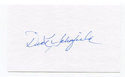 Dick "Ducky" Schofield Signed 3x5 Index Card Autographed MLB Baseball Pirates