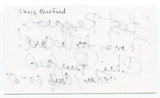 Chris Burford Signed 3x5 Index Card Autograph NFL Football Dallas Texans