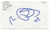 Morris Peterson Signed 3x5 Index Card Autographed Signature Basketball Raptors