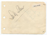 Sala Staw and Leslie Litomy Signed Vintage Album Page Autographed Actress