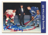 1994 Parkhurst Opening Night Face-Off Red Kelly Signed Card Hockey NHL AUTO #154