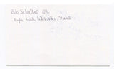 Bob Schnelker Signed 3x5 Index Card Autographed NFL Football New York Giants