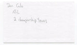 Donald "Don" Colo Signed 3x5 Index Card Autographed Baltimore Colts Pro Bowl NFL