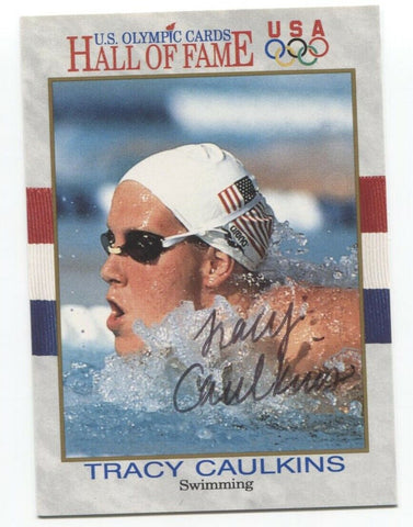 Tracy Caulkins Signed 1991 Impel US Olympic Card Autographed Gold Medal #45