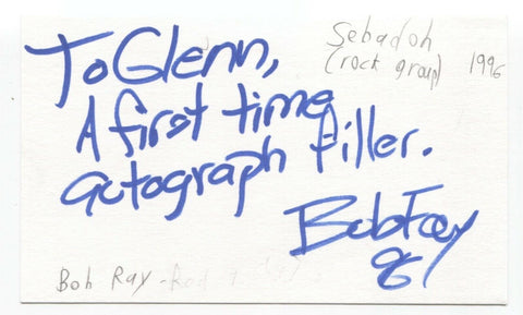 Sebadoh - Bob Fay Signed 3x5 Index Card Autographed Signature