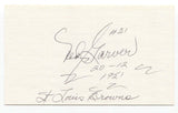 Ned Garver Signed 3x5 Index Card Baseball Autographed Signature 