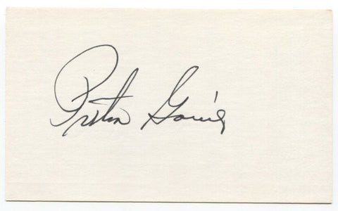 Preston Gomez Signed 3x5 Index Card Baseball Autographed Signature 