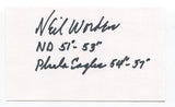 Neil Worden Signed 3x5 Index Card Autographed Football NFL Philadelphia Eagles