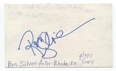 Ron Silver Signed 3x5 Index Card Autographed Signature Actor