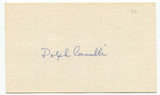 Dolph Camilli Signed 3x5 Index Card Autographed Baseball Signature Dodgers