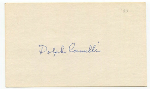 Dolph Camilli Signed 3x5 Index Card Autographed Baseball Signature Dodgers