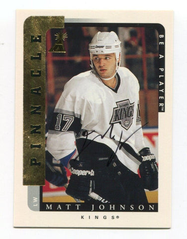 1997 Pinnacle BAP Matt Johnson Signed Card Hockey NHL Autograph AUTO #215
