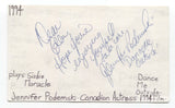 Jennifer Podemski Signed 3x5 Index Card Autograph Signature Actress