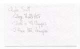 Clyde Scott Signed 3x5 Index Card Autographed NFL Football Philadelphia Eagles