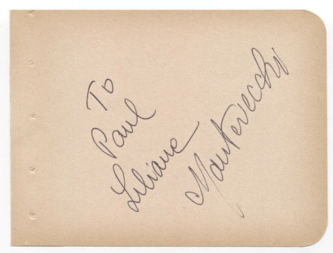 Liliane Montevecchi Signed Album Page Vintage Autographed Actress Dancer
