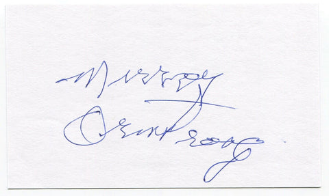 Murray Armstrong 3x5 Index Card Autographed Signature Regina Pats NHL