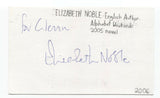 Elizabeth Noble Signed 3x5 Index Card Autographed Signature Author Writer