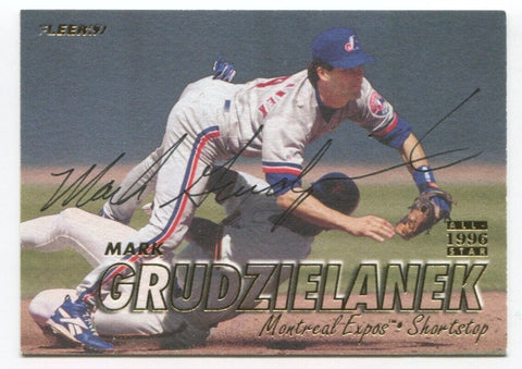 1997 Fleer Mark Grudzielanek Signed Card Baseball MLB Autographed AUTO #380
