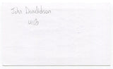 John Donaldson Signed 3x5 Index Card Autographed MLB Baseball 1974 Athletics