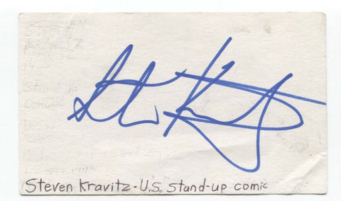 Steven Kravitz Signed 3x5 Index Card Autographed Actor Comedian Howard The Duck