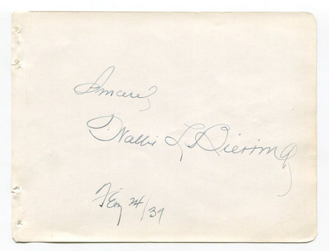 Dr. Walter L. Bierring Signed Album Page Autographed Famous Doctor