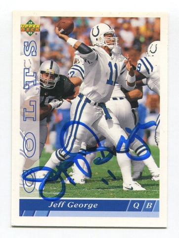 1993 Upper Deck Jeff George Signed Card Football Autograph NFL AUTO #251