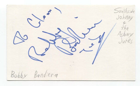 Southside Johnny and the Asbury Jukes Signed 3x5 Index Card Autographed