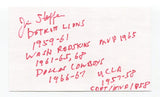 Jim Steffen Signed 3x5 Index Card Autographed NFL Football Detroit Lions