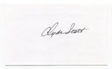 Clyde Scott Signed 3x5 Index Card Autographed NFL Football Philadelphia Eagles