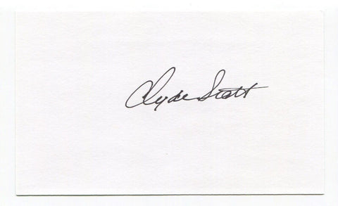 Clyde Scott Signed 3x5 Index Card Autographed NFL Football Philadelphia Eagles