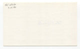 Hal White Signed 3x5 Index Card Baseball Autographed Signature