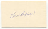 Vern Benson Signed 3x5 Index Card Autographed Baseball Philadelphia Athletics