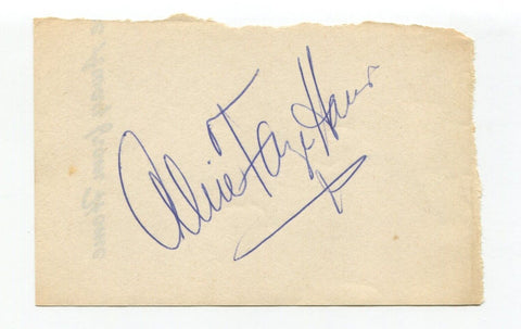 Alice Faye Signed Page Cut Autographed In 1952 Actress The Gang's All Here