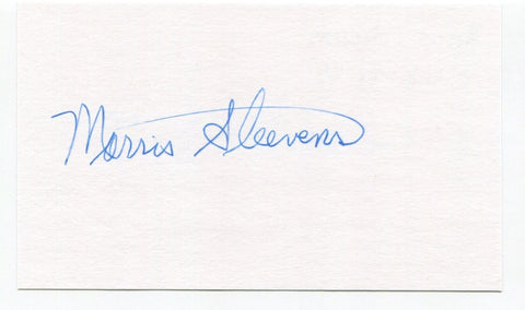 Morrie Steevens Signed 3x5 Index Card Autographed MLB Baseball Chicago Cubs