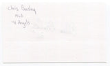 Chris Beasley 3x5 Index Card Autographed Signature California Angels Debut 1991