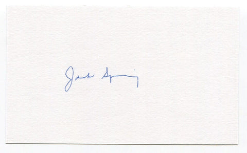 Jack Spring Signed 3x5 Index Card Autographed Baseball Philadelphia Phillies